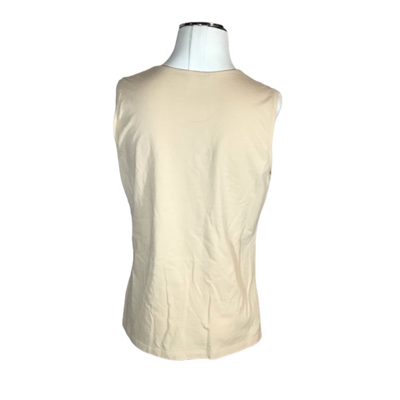 MNG women’s Beige sleeveless Top Sz XL - Picture 3 of 3